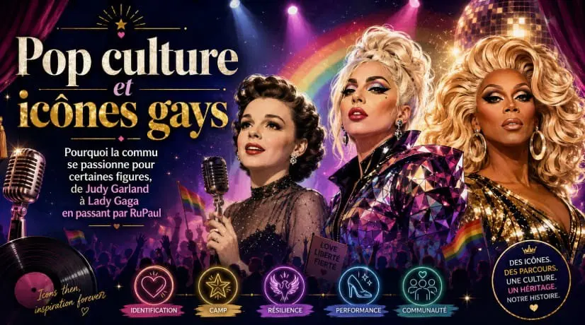 pop culture et icônes gays : pourquoi la commu se passionne pour certaines figures, de Judy Garland à Lady Gaga en passant par RuPaul