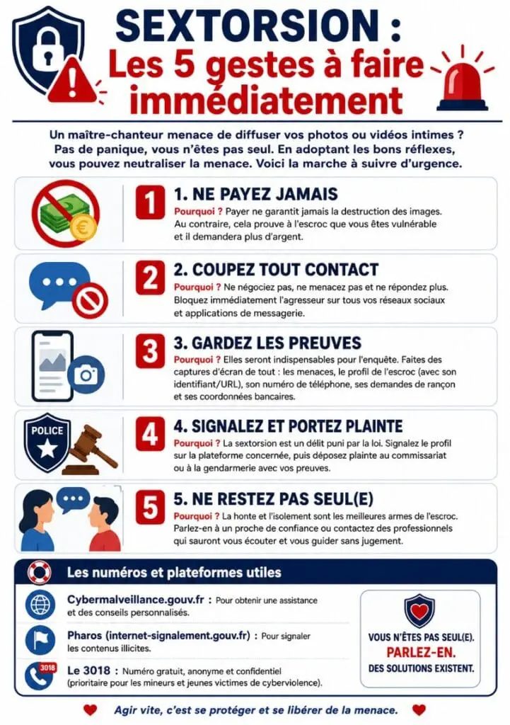 sextorsion 5 gestes a faire en urgence -