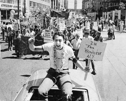 photo d’archive de Harvey Milk dans le Castro à San Francisco