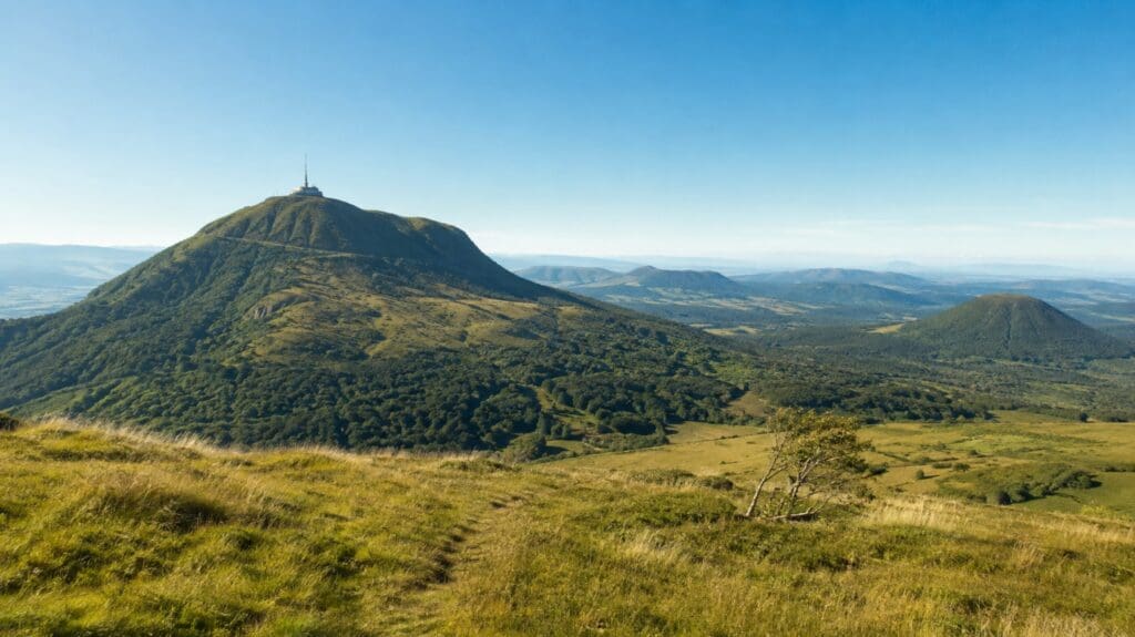 Vue panoramique vers le Puy de Dôme